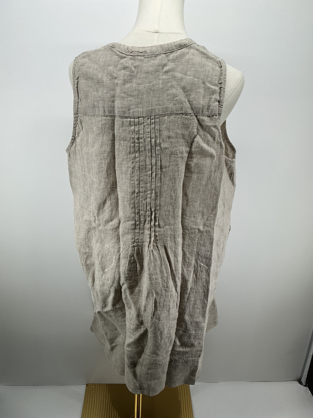 100% European Linen Sleeveless Swing Dress